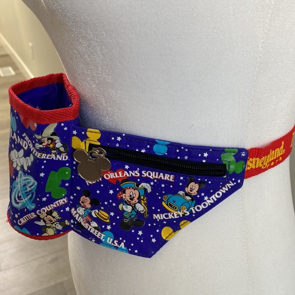 Vintage Y2K Disneyland resort Mickey water bottle Fanny pack - Picture 3 of 7